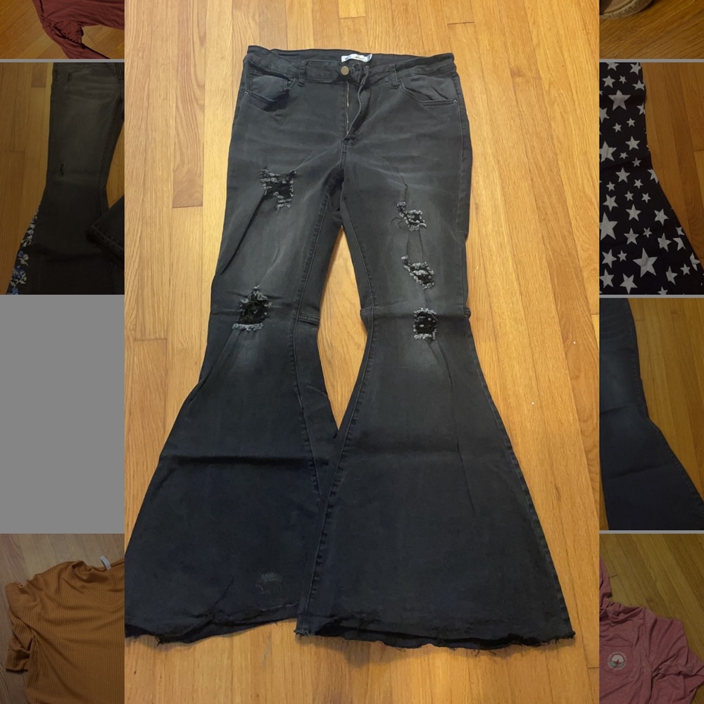 Lil Bee’s Bohemian Distressed Flares